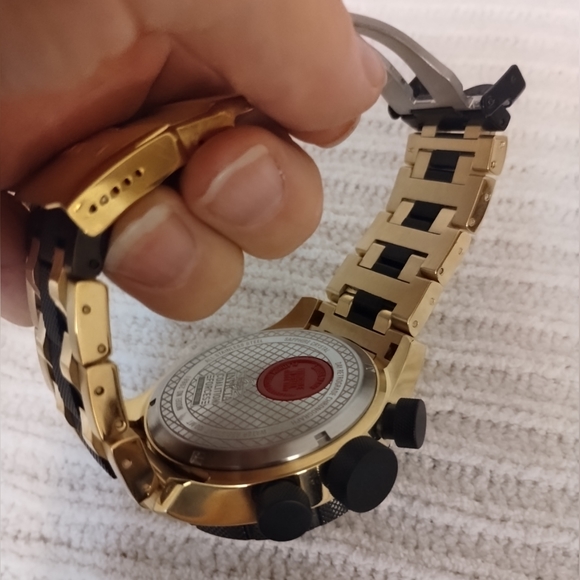 Invicta Platinum Select Coalition Forces Gold/Black two-tone Bracelet 50mm Mens - Picture 3 of 13